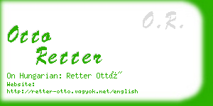 otto retter business card